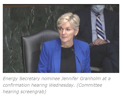 Energy Secretary nominee Jennifer Granholm