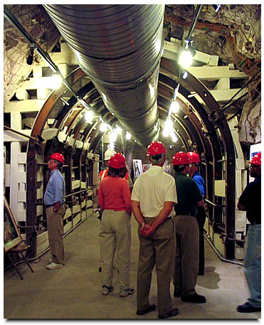 Nuclear Regulatory Commission staff tour Yucca Mountain. Courtesy Nuclear Regulatory Commission.