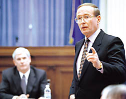 Senator Richard Bryan (NV) at summit meeting in Carson City